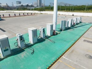 dc fast charging station highway rest area