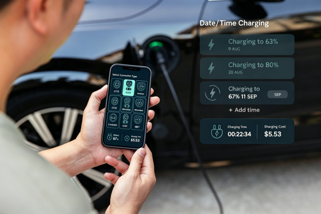 electric vehicle billing statement on phone
