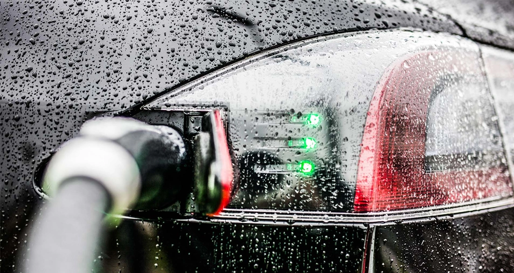 ev charger rain test outdoor